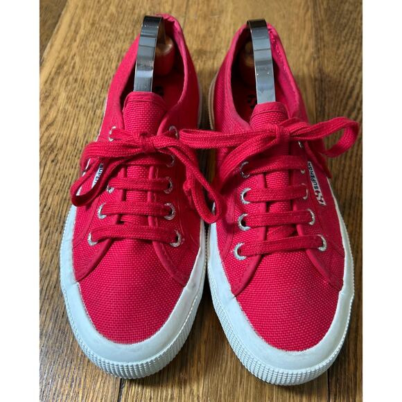 Superga Red Canvas Lace up Sneaker EU 36 US Women Sz 6 Men Sz 4.5 COTU Style - Picture 1 of 8